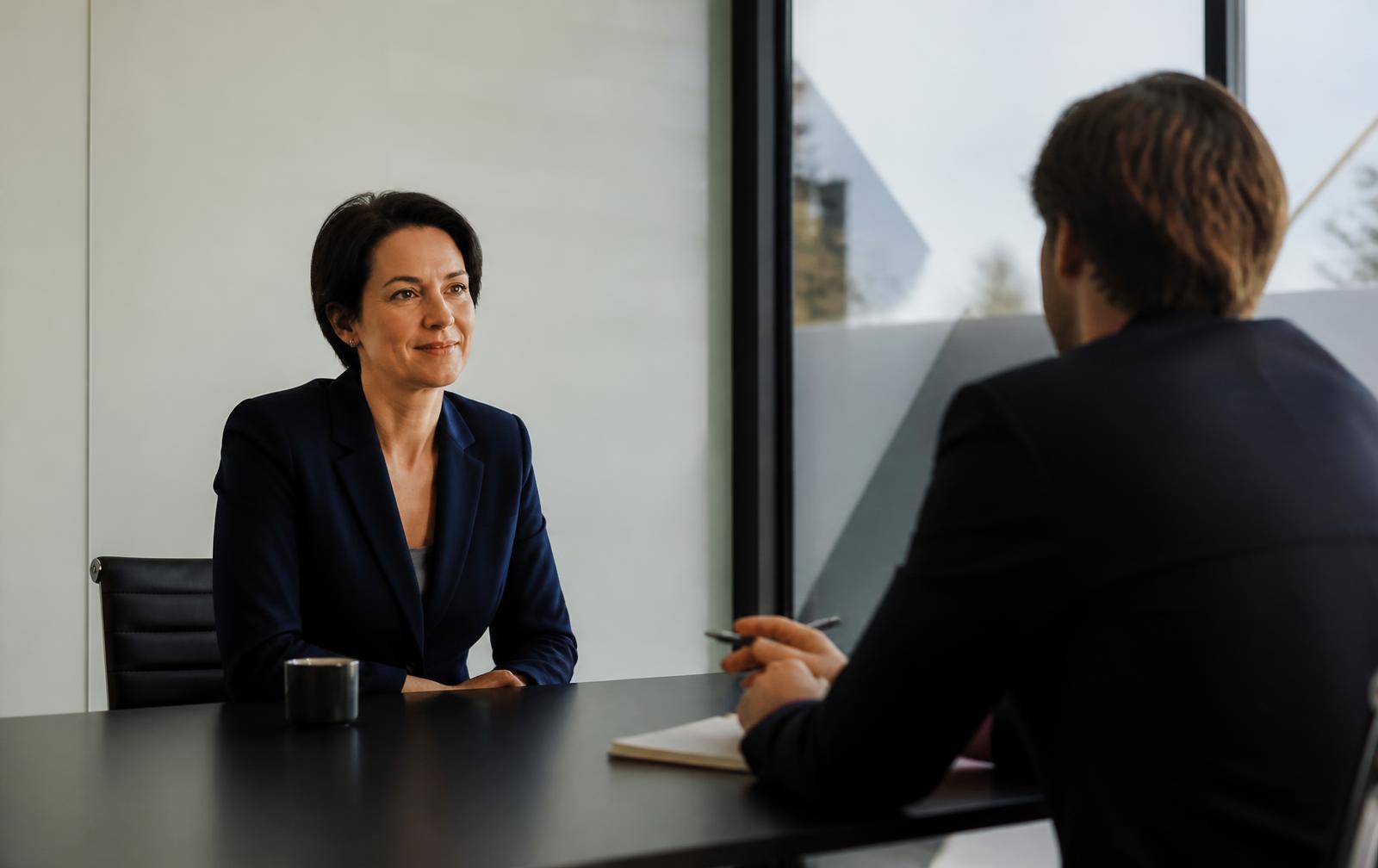 Structured candidate interview in progress
